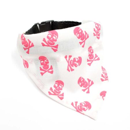 Halstuch/Halsband 2 in 1 * SKULL ROSA *bis Gr.5