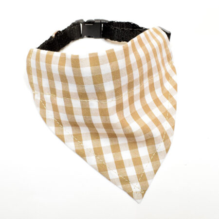 Halstuch/Halsband 2 in 1 für Hunde  KARO BEIGE
