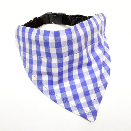 Halstuch/Halsband 2 in 1 für Hunde  KARO BLAU