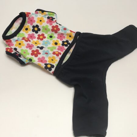 Hausanzug Pyjama Jogginganzug DARK FLOWER 2 Gr.S EINZELSTÜCK