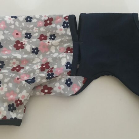 Hausanzug Pyjama Jogginganzug DARLBLUE FLOWER Gr.S EINZELSTÜCK