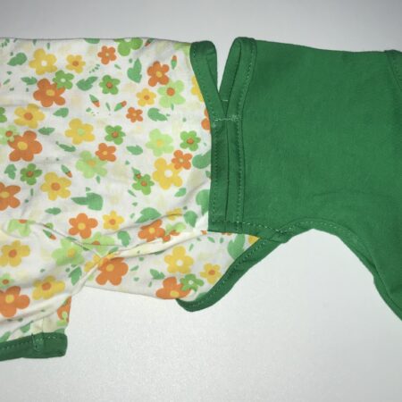 Hausanzug Pyjama Jogginganzug GREEN FLOWER Gr.S EINZELSTÜCK