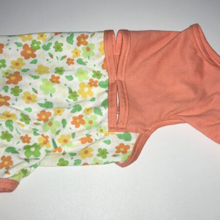 Hausanzug Pyjama Jogginganzug ORANGE FLOWER  Gr.S EINZELSTÜCK