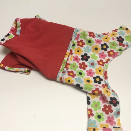 Hausanzug Pyjama Jogginganzug RED FLOWER Gr.S Einzelstück