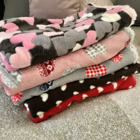 Hunde-Decke Kuscheldecke HEART