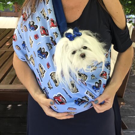 Hunde Tragetuch AUTOS BLAU