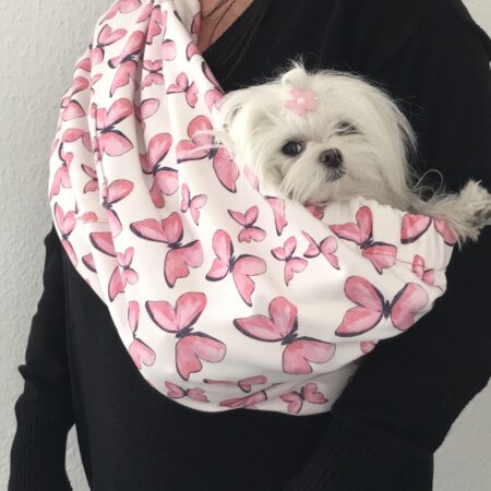 Hunde Tragetuch BUTTERFLY ROSA