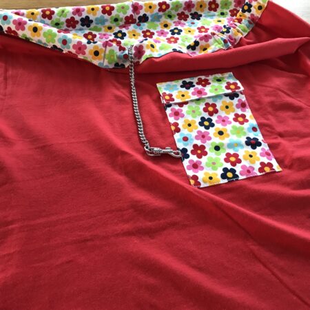 Hunde Tragetuch Blumen bunt/rot