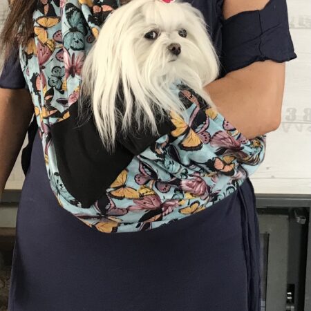 Hunde Tragetuch SCHMETTERLINGE BLAU