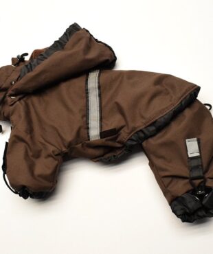 Hunde Winteranzug und Jacke 2 in 1 BRAUN Gr.2 EINZELSTÜCK