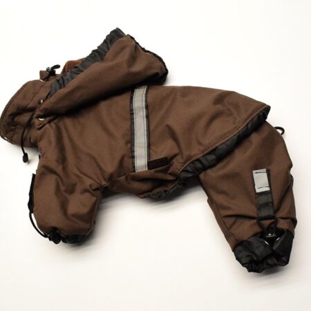 Hunde Winteranzug und Jacke 2 in 1 BRAUN Gr.2 EINZELSTÜCK