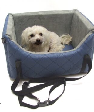 Hundeautositz Autokörbchen DE LUXE BLUE ELEGANCE