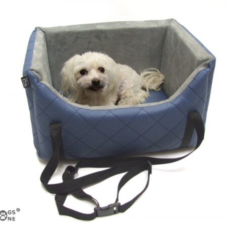 Hundeautositz Autokörbchen DE LUXE BLUE ELEGANCE