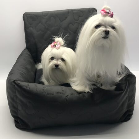 Hundeautositz /Reisebett FIRST CLASS BLACK HEART