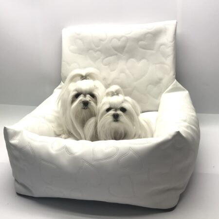 Hundeautositz /Reisebett FIRST CLASS WHITE HEART