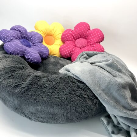 Hundebett DOGSZONE DONUT GRAU kuschelig