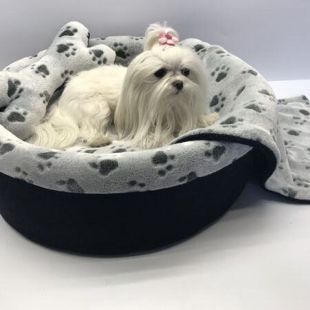 Hundebett,Kuschelnest DREAMLAND BLACK GREY Gr.1