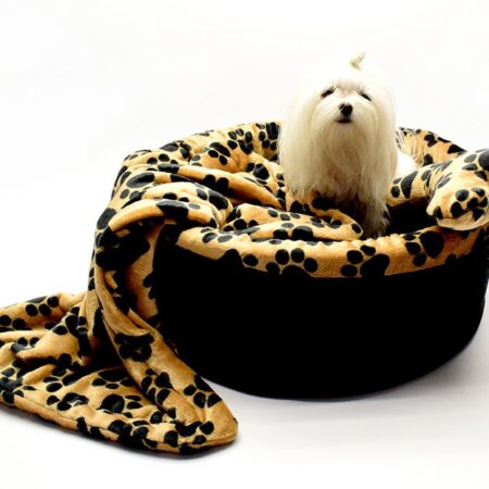 Hundebett,Kuschelnest DREAMLAND COGNAC PAW