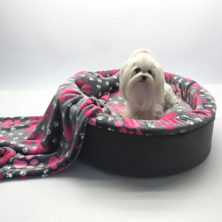 Hundebett,Kuschelnest DREAMLAND GREY-PINK
