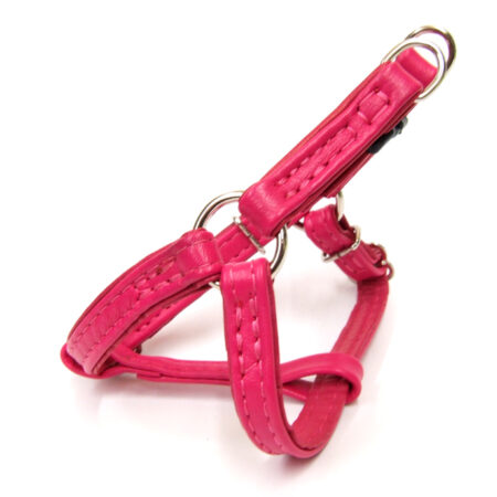 Hundegeschirr aus Ziegenleder ROSA mit Klickverschluss