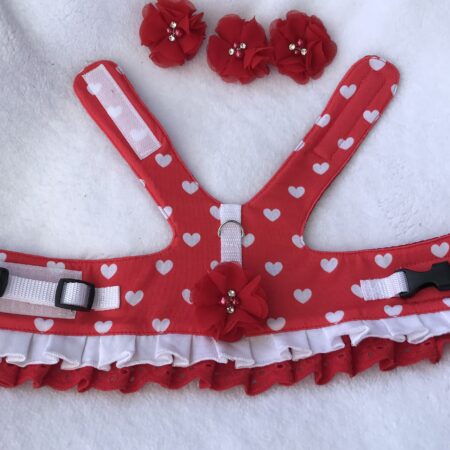 Hundegschirr HOT HEARTS RED