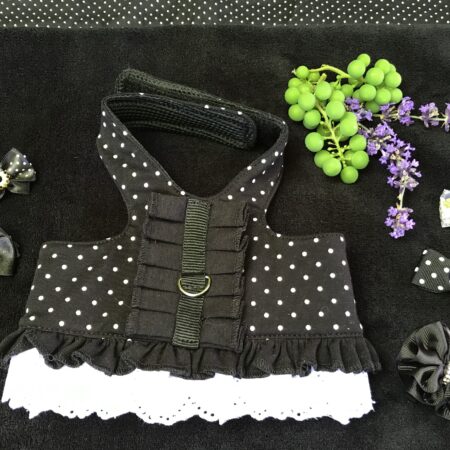 Hundegschirr Pünktchen Schwarz