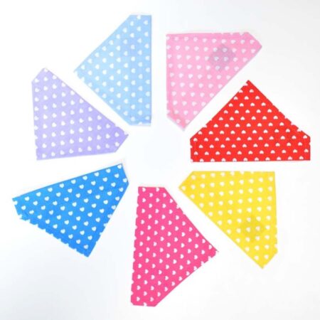 Hundehalstuch ohne Band HERZ Gr.1 bis 2