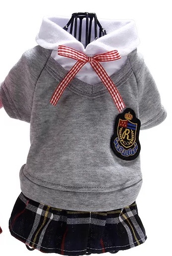 Hundekleid,College Dress GRAU