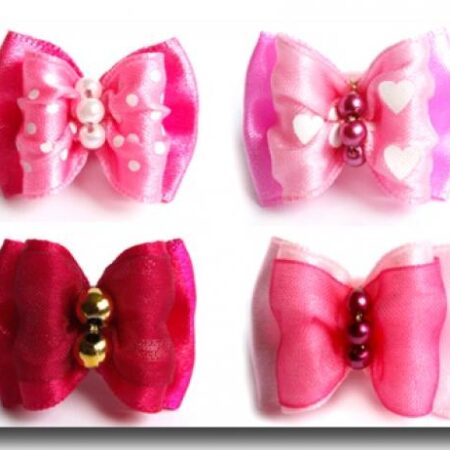 Hundeschleifen Set auf Gummi``PINK DREAM``