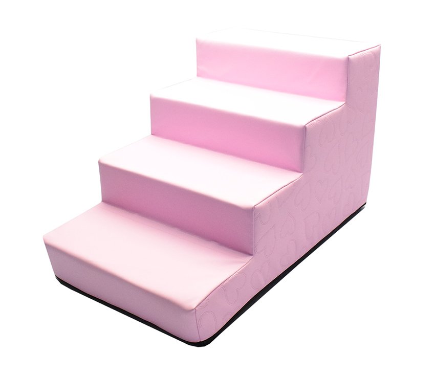 Hundetreppe KUNSTLEDER HERZ Gr.S/4-40 cm hoch