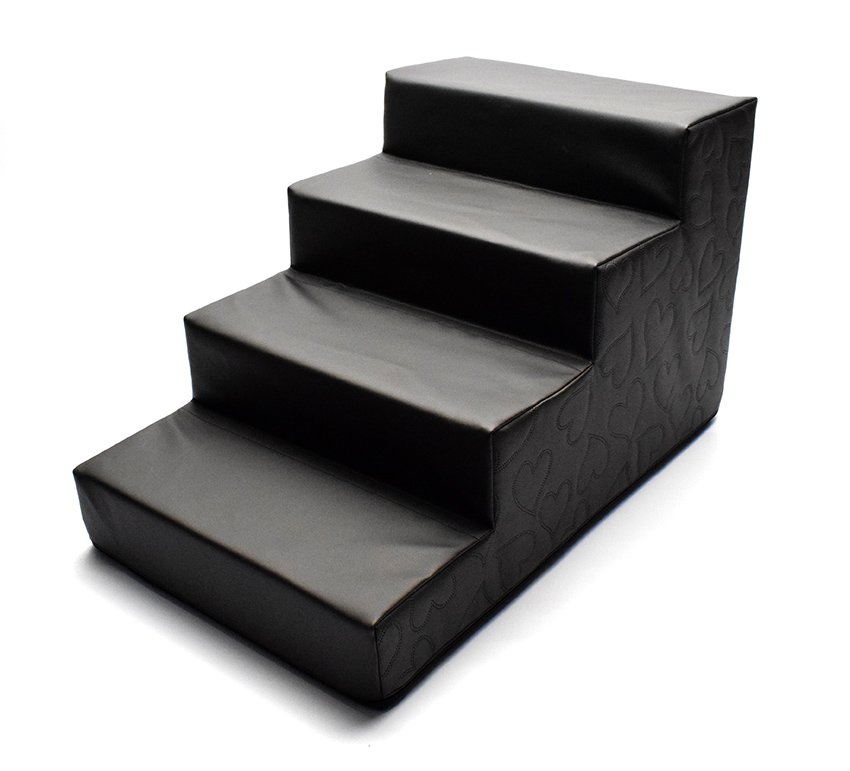 Hundetreppe KUNSTLEDER HERZ Gr.S/4-40 cm hoch