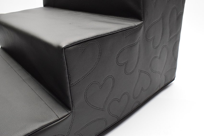 Hundetreppe KUNSTLEDER HERZ Gr.S/4-40 cm hoch