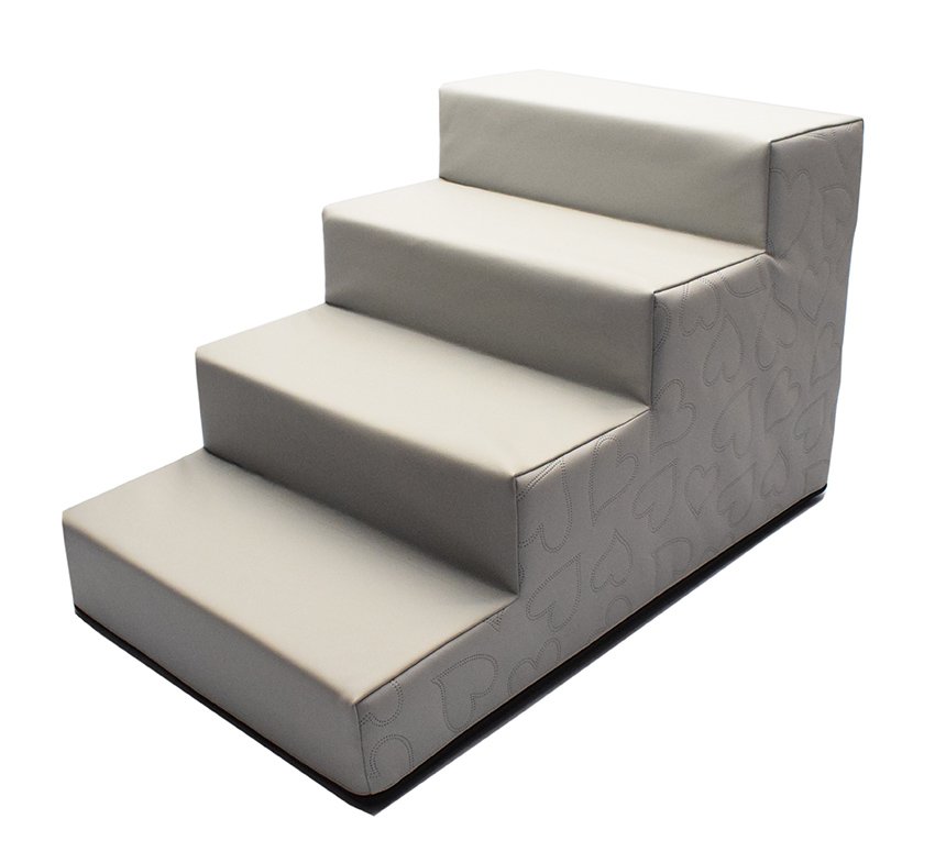Hundetreppe KUNSTLEDER HERZ Gr.S/4-40 cm hoch