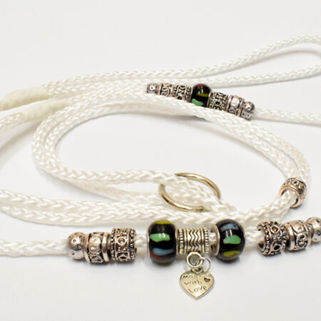 LOVELY WHITE ONE  Showleine,Vorführleine,Ausstellungsleine 5mm