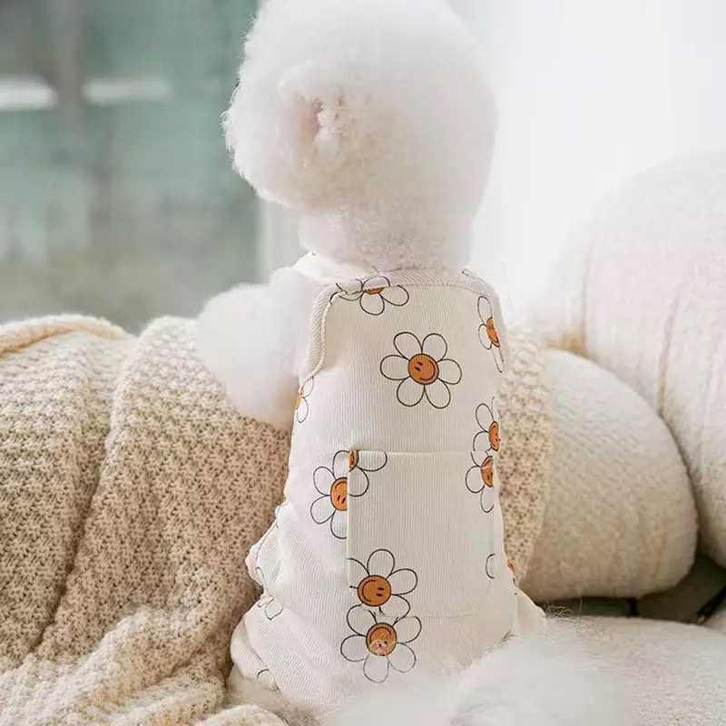 Latzhose Hundehose Winterhose FLOWER CREME