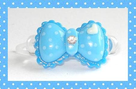 Mini Spange SWEET BOW BLUE für kleine Hunde