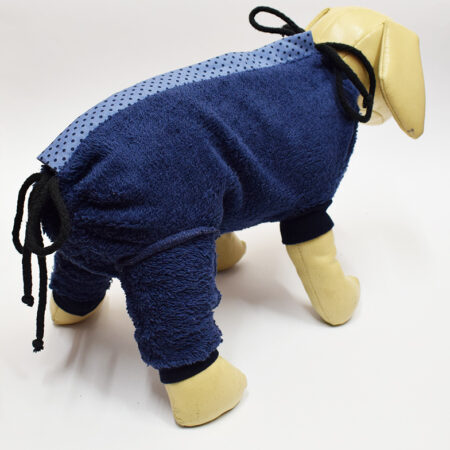 OP Body mit Hinterbeinen aus Frottee Dunkelblau