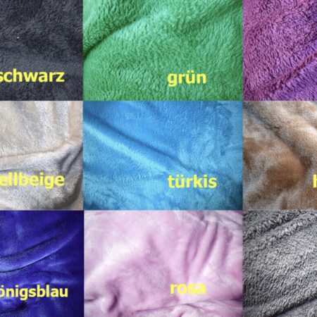 Plüschstoff beideseitig , kuschelweich , Meterware Viele Farben