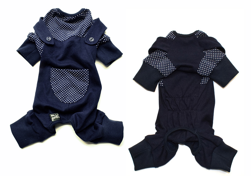 Pyjama Jogginganzug * DARKBLUE DOTS *Hausanzug