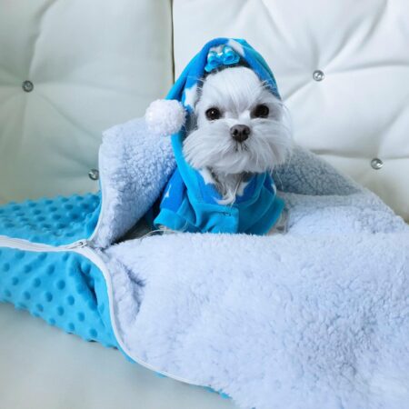 Schlafsack ,Decke ,Spielplatz für Hunde MINKY SKY BLUE