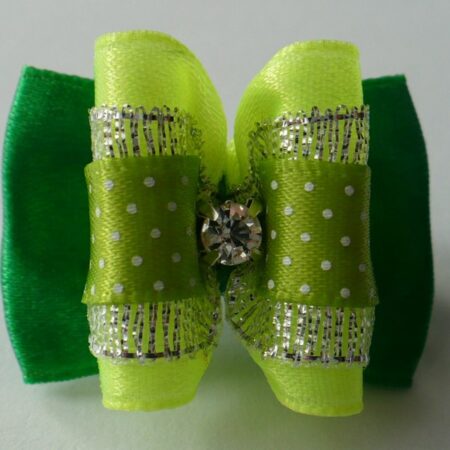 Schleife Exclusive BIG GREEN  STRASS 1