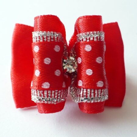 Schleife Exclusive BIG RED DOTS STRASS