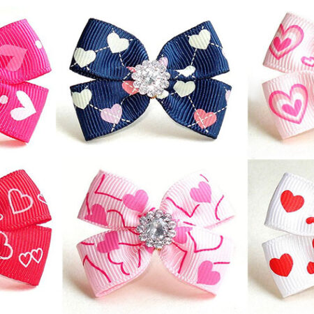 Schleife auf Gummiring HERZ