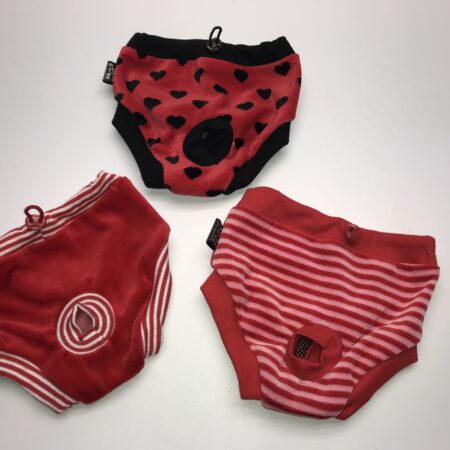 Schutzhöschen 3 Stück im SET LADY IN ROT M-XXL