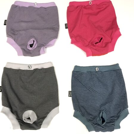 Schutzhöschen für Hündinnen STREIFEN EXTRA LARGE aus Jersey