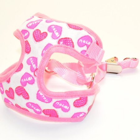 Softgeschirr SET mit Leine PINK HEART auch Welpen