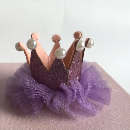 Spange BIG Krone Lavendel