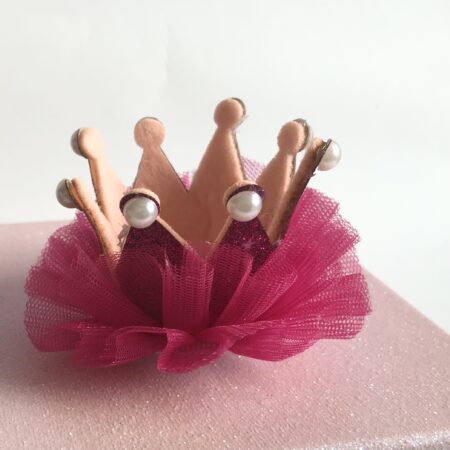 Spange BIG Krone PINK