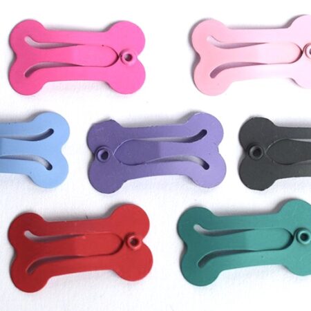 Spange KLIPP KNOCHEN Haarspange Metall Clip Hund