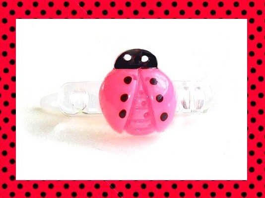 Spange *MARIENKÄFER *PINK